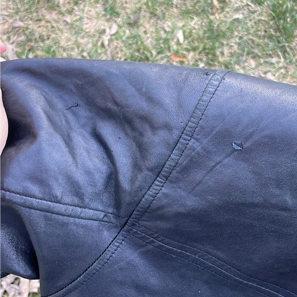 Black leather lined Daniel jacket - Picture 3 of 5